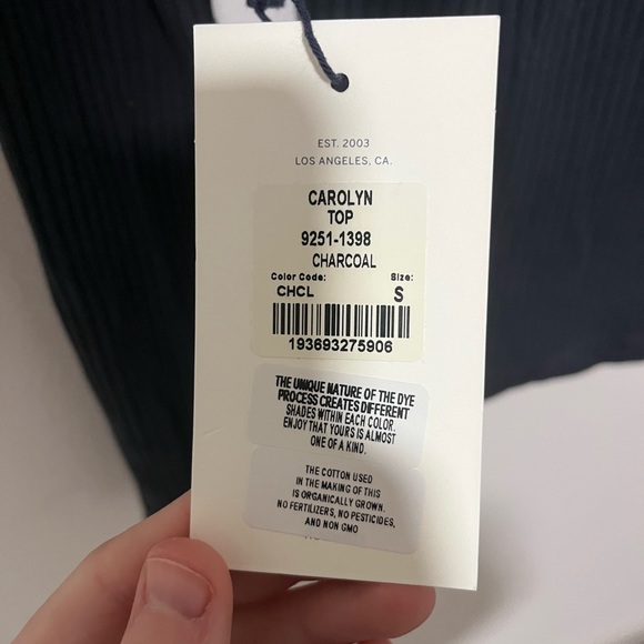 Citizens of humanity charcoal scoop womens carolyn top tee small NWT - Picture 2 of 7